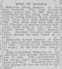 Roll of Honour