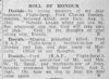 Roll of Honour
